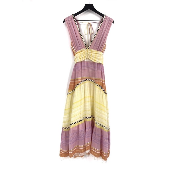 Jen's Pirate Booty Dresses & Skirts - JEN'S PIRATE BOOTY Deep V Maxi Dress Carnaval Stripe